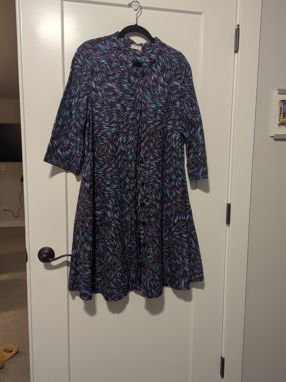 Zuri Purple Blue And Brown Dress